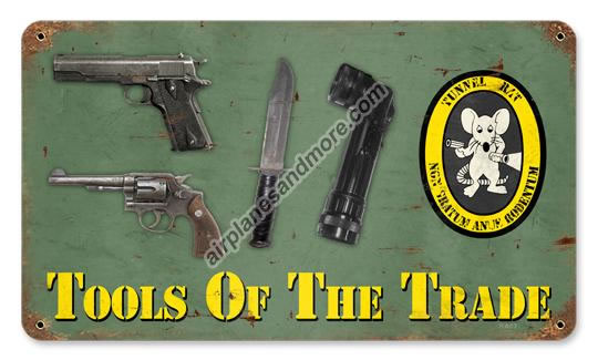 "Tools of the Trade" Vintage Metal Sign